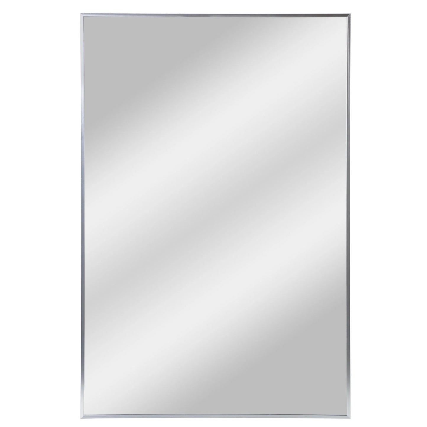 Espejo de pared moderno rectangular con marco de metal delgado