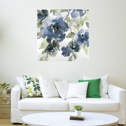 Flores Azules I Indigo - Carol Robinson