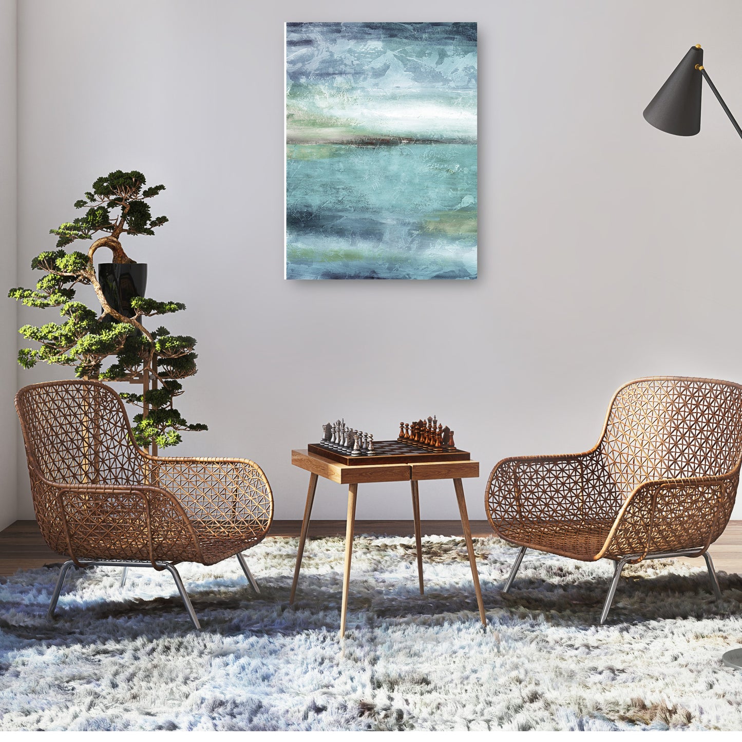 Luz de laguna azul - Nan