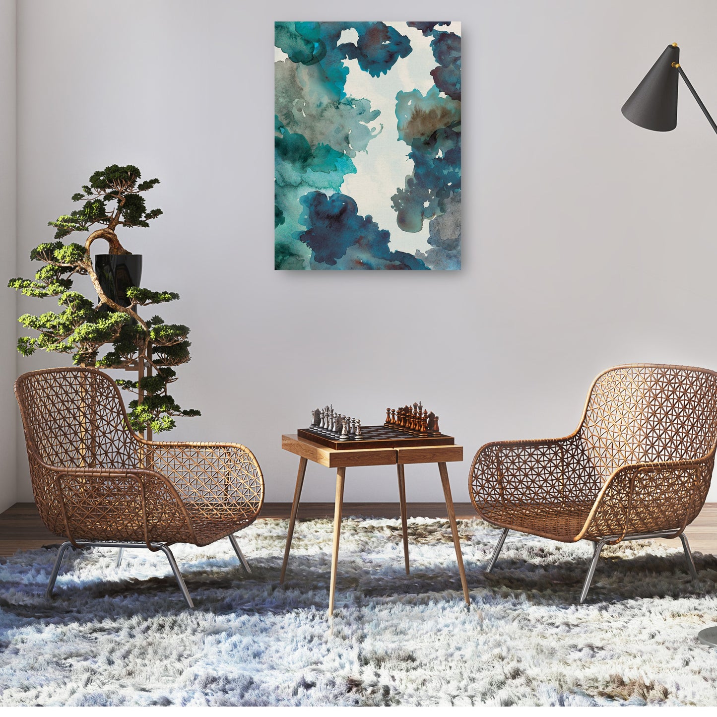 Lavado azul y agua - Willowbrook Fine Art