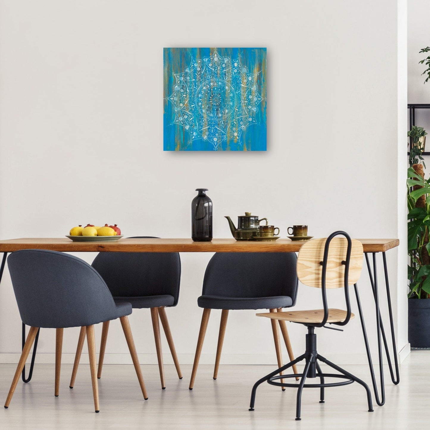 Mandala añil - Willowbrook Fine Art