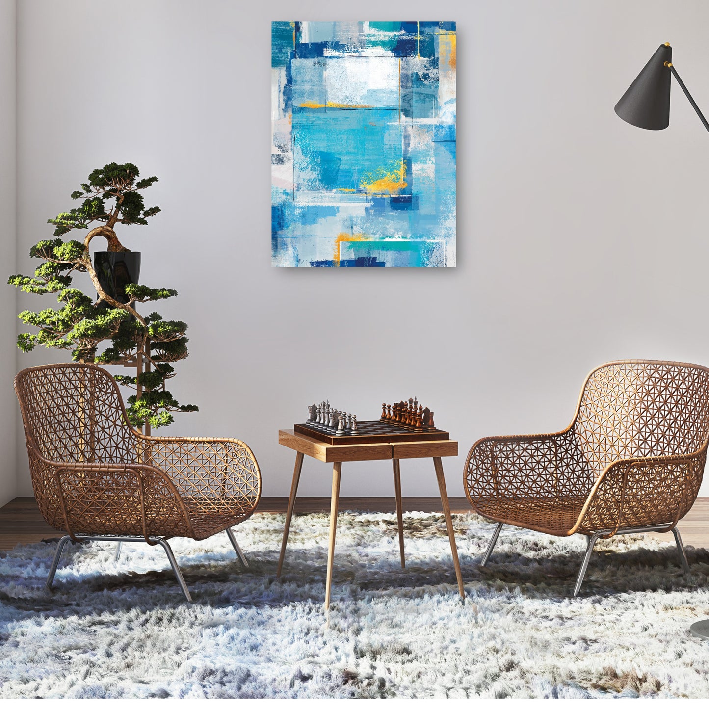 Resumen azul - Willowbrook Fine Art