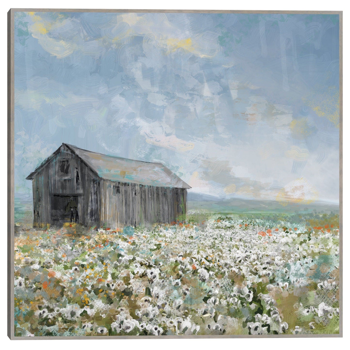 Granero con amapolas blancas - Studio Arts