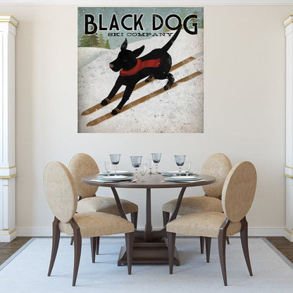 Perro Negro Esquiando - Ryan Fowler