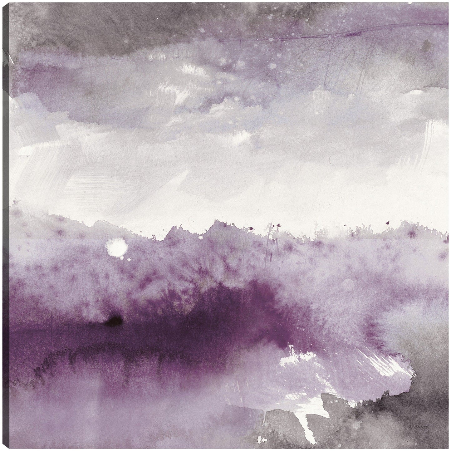 Medianoche en el lago II Amatista y gris - Mike Schick