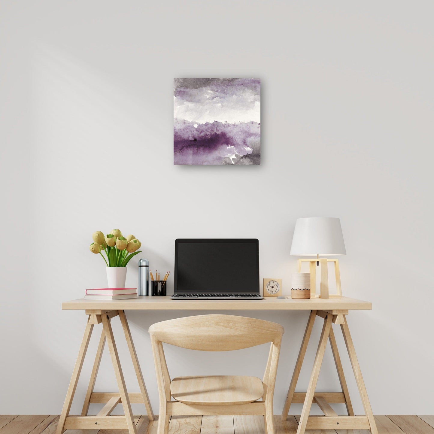 Medianoche en el lago II Amatista y gris - Mike Schick