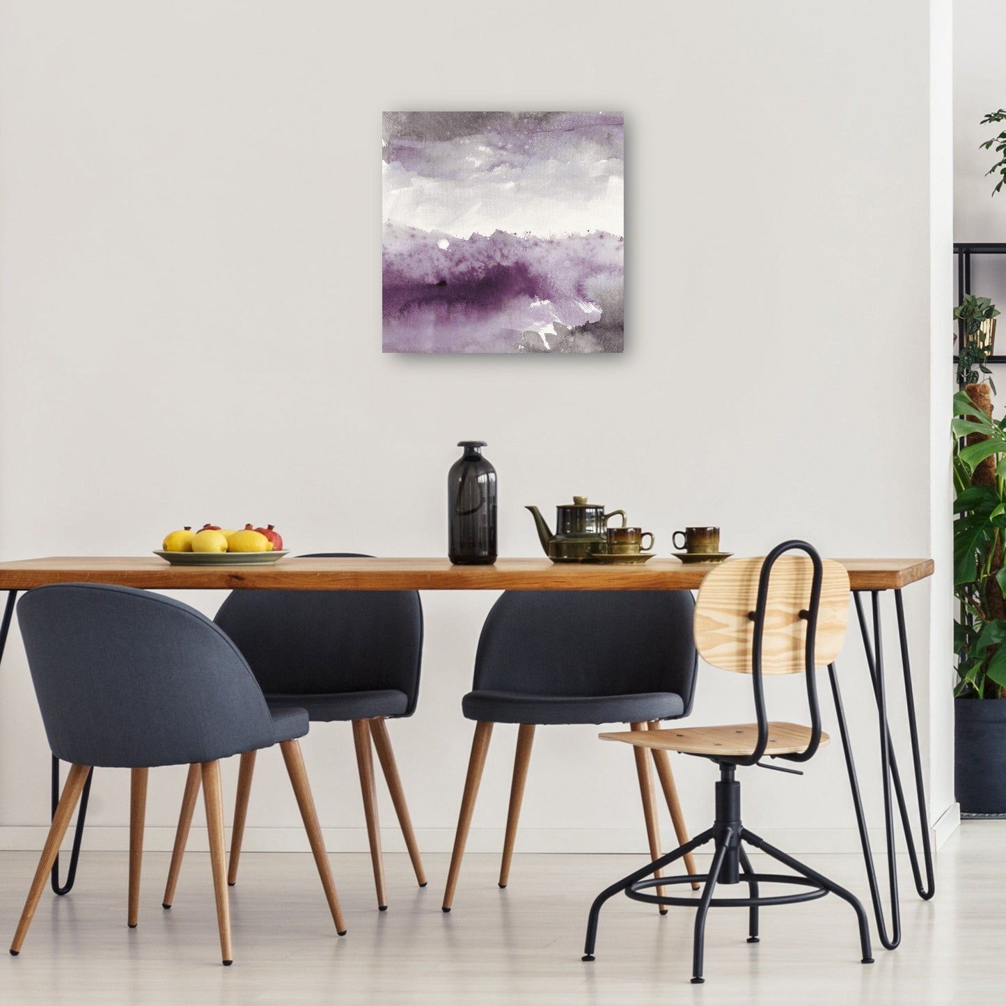 Medianoche en el lago II Amatista y gris - Mike Schick