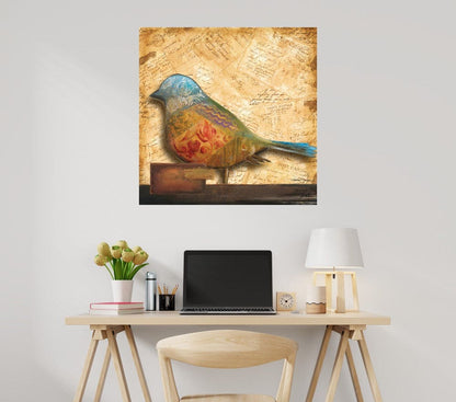 Pajaro en collage I - Patricia Pinto