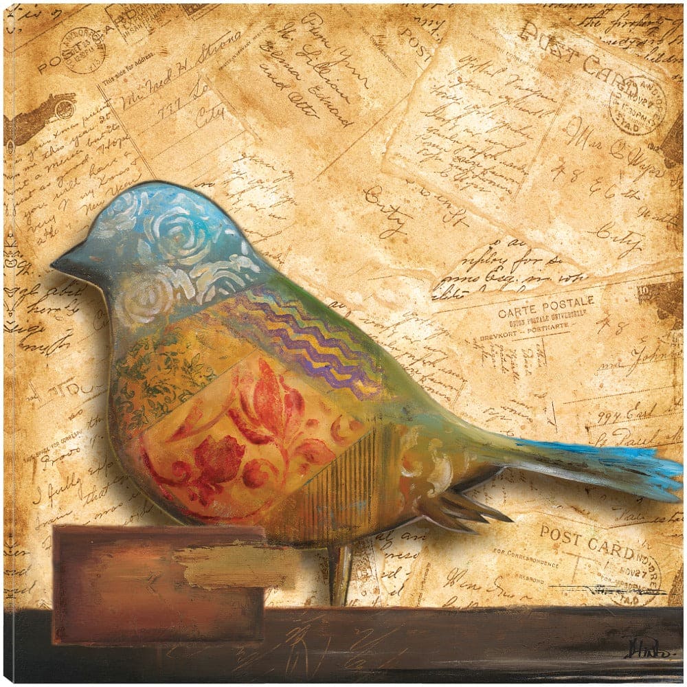 Pajaro en collage I - Patricia Pinto