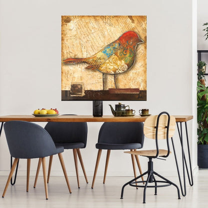 Pajaro en collage II - Patricia Pinto