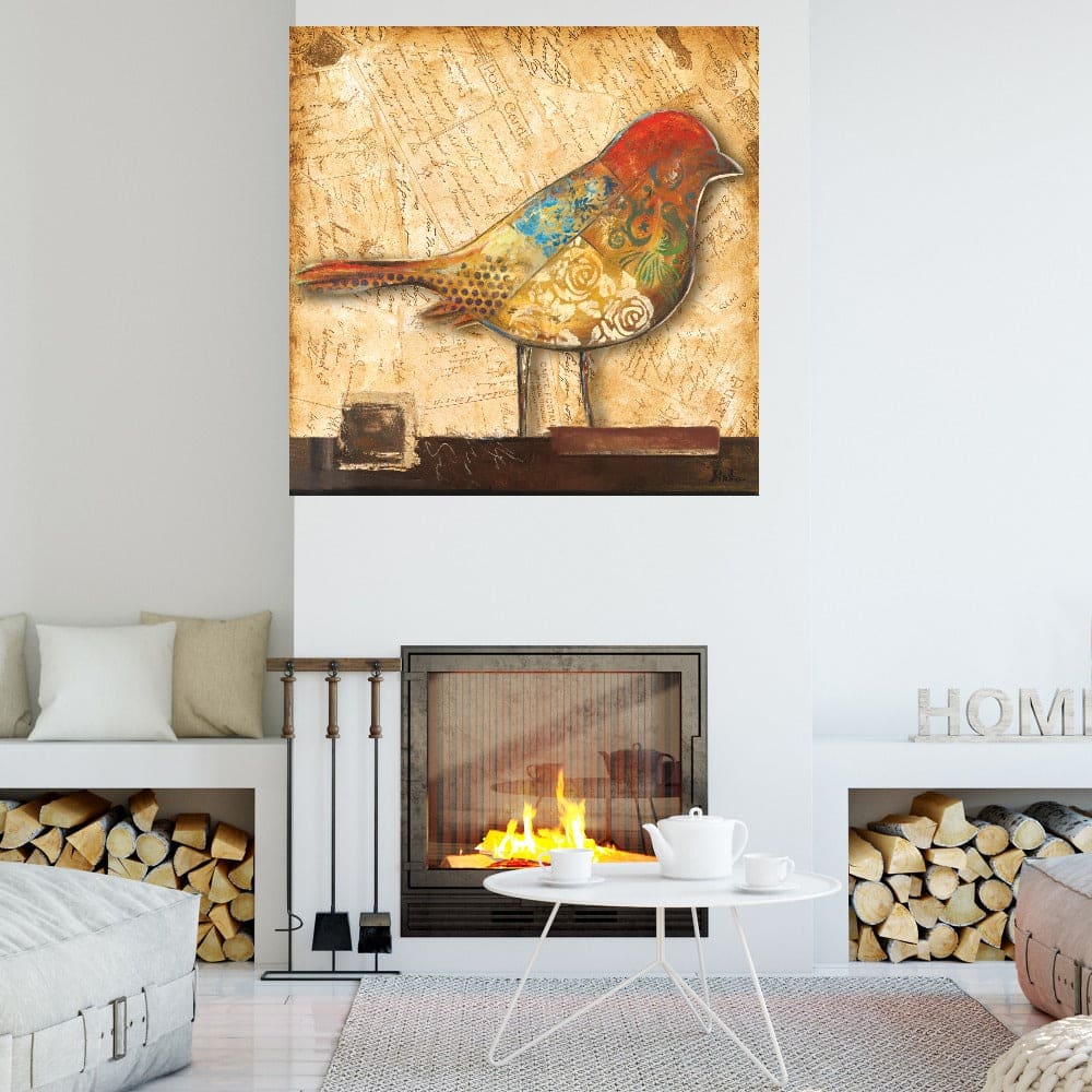 Pajaro en collage II - Patricia Pinto