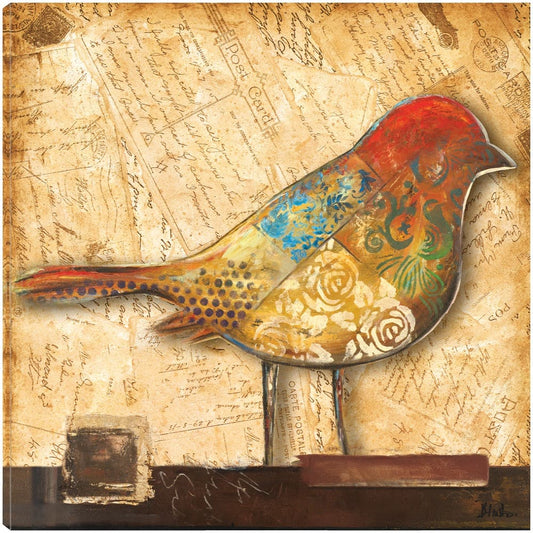 Pajaro en collage II - Patricia Pinto