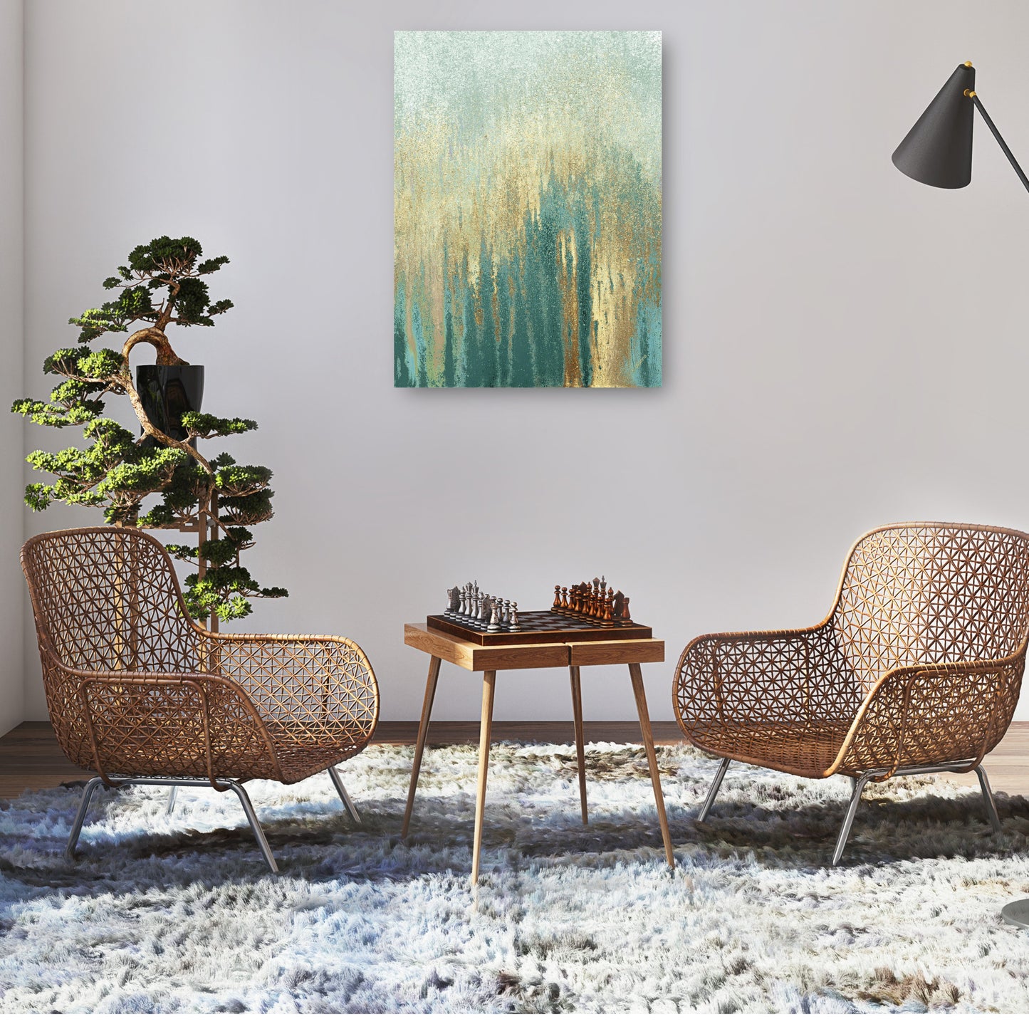 Maderas doradas verde azulado - Roberto Gonzalez