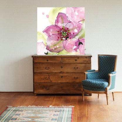 Flor rosa en la nieve - Dawn Derman