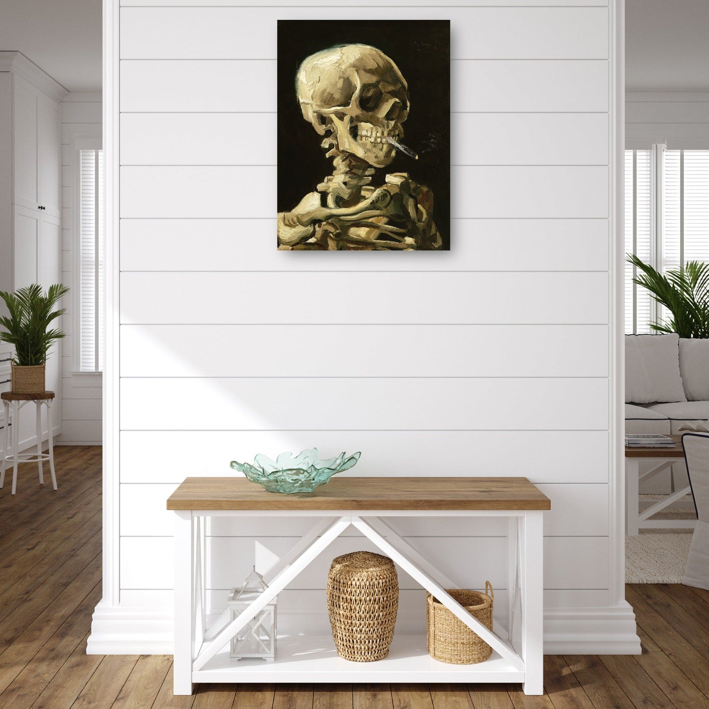 Calavera con cigarrillo ardiendo - Vincent Van Gogh