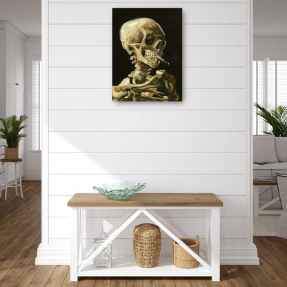 Calavera con cigarrillo ardiendo - Vincent Van Gogh
