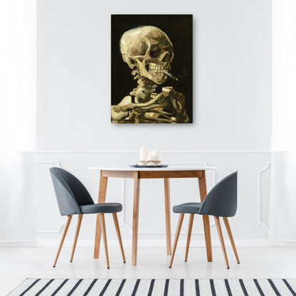 Calavera con cigarrillo ardiendo - Vincent Van Gogh