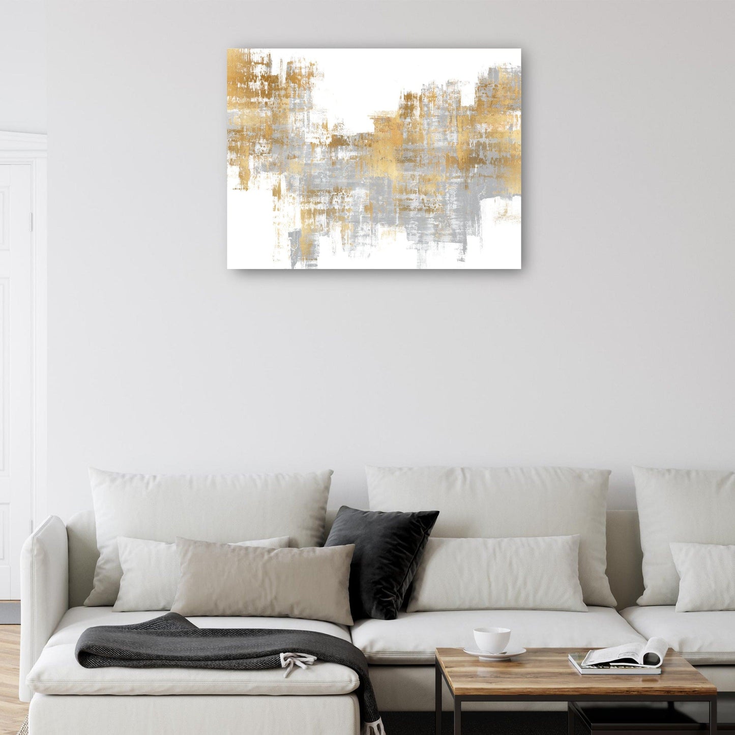 Oro dinámico sobre gris - Alex Wise