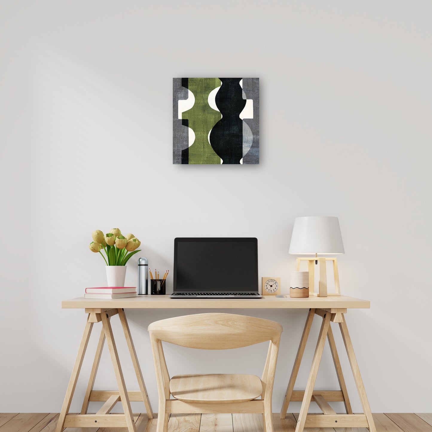 Deco Geométrico II con Verde