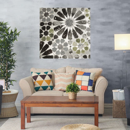 Azulejo Verde y Gris Alhambra III  - Sue Schlabach