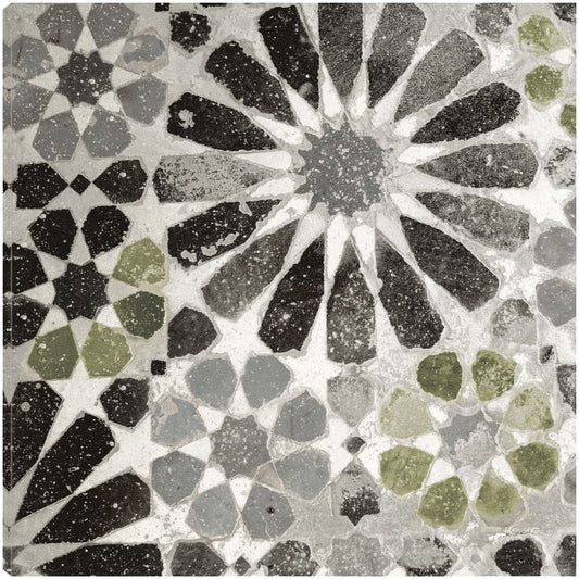 Azulejo Verde y Gris Alhambra III  - Sue Schlabach