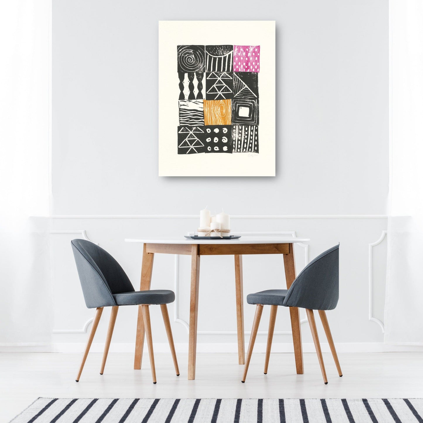 Impresión de bloque V - Courtney Prahl