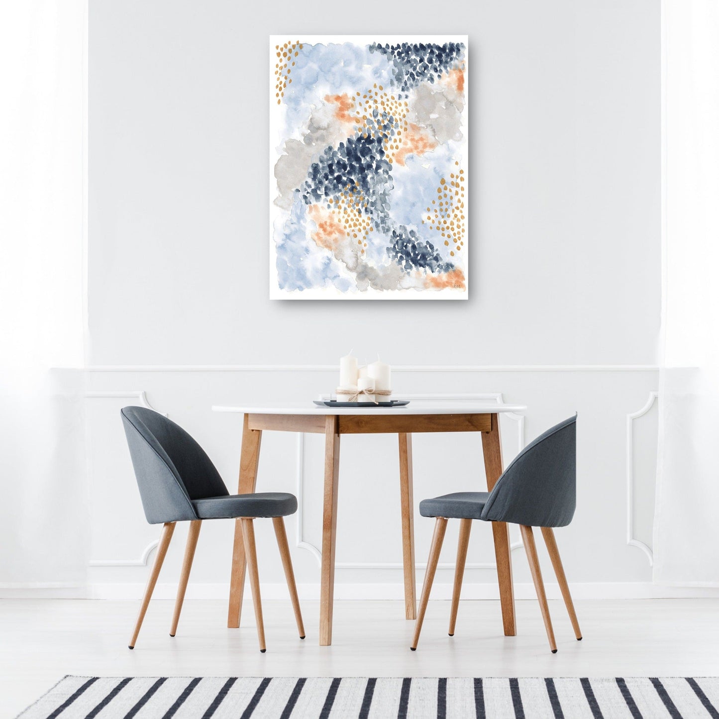 Flores de primavera II azul marino - Laura Marshall