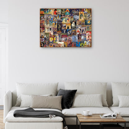 World Bicycle Tour Collage - Art Licensing Studio