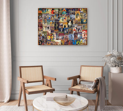 World Bicycle Tour Collage - Art Licensing Studio