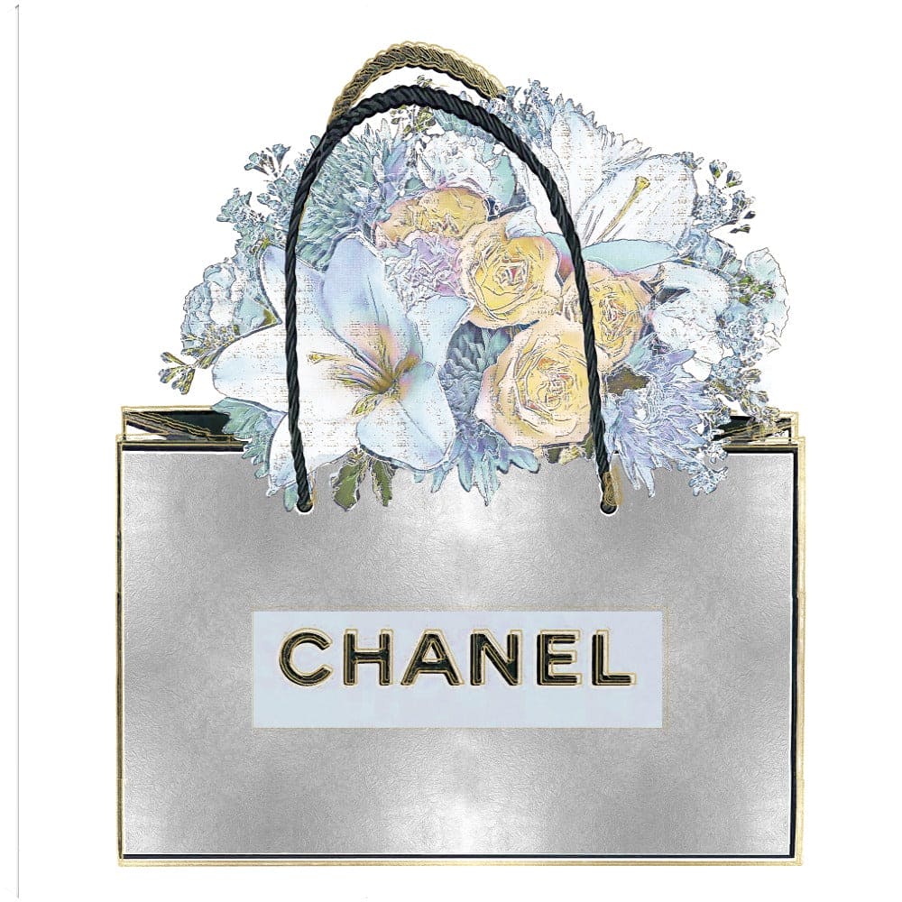 Bolsa de plata con ramo aqua - Madeline Blake
