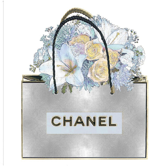 Bolsa de plata con ramo aqua - Madeline Blake