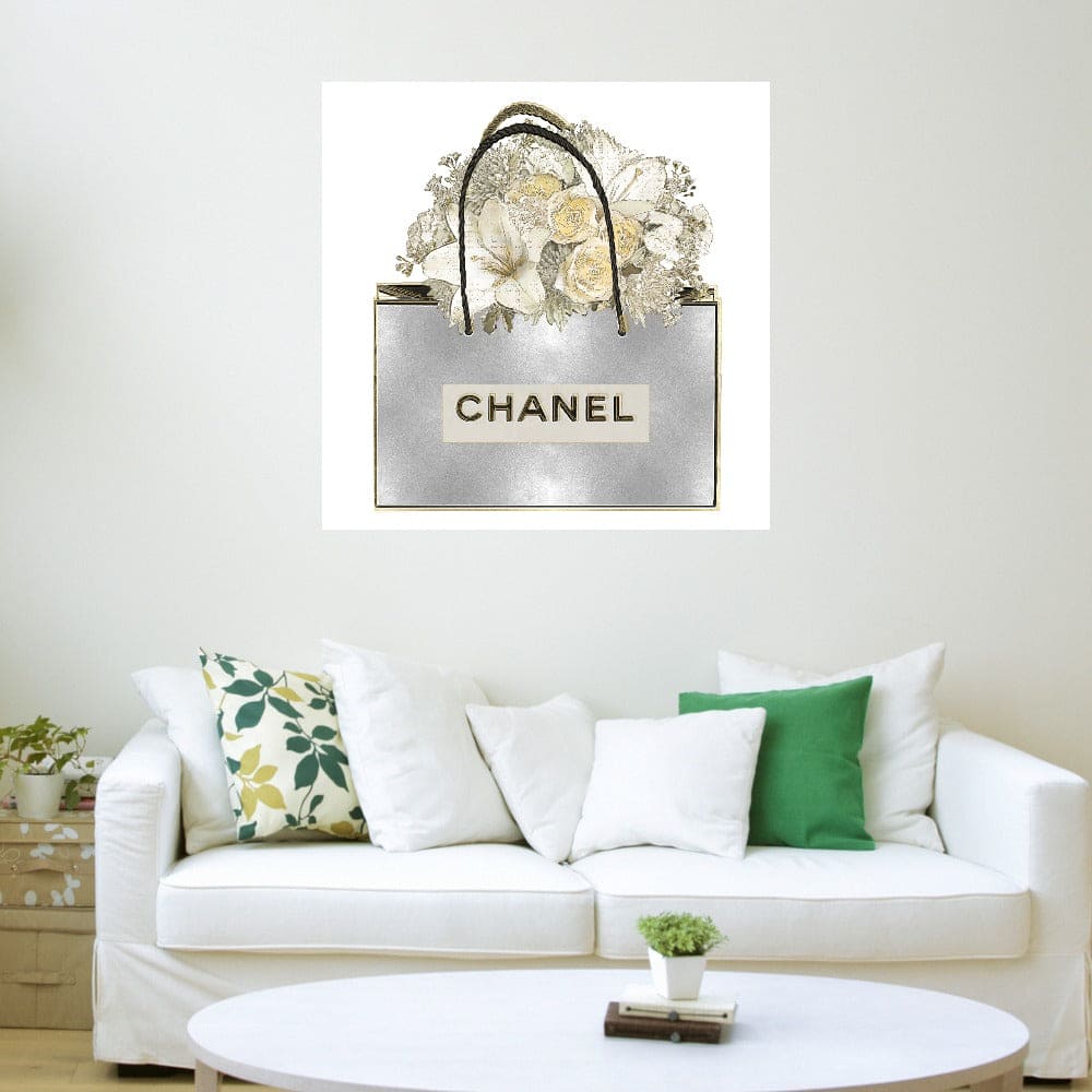 Bolsa de plata con ramo floral - Madeline Blake