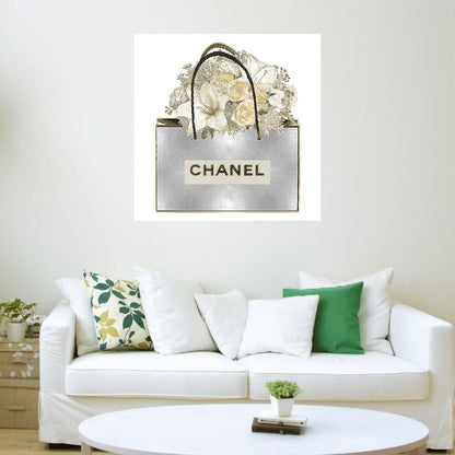 Bolsa de plata con ramo floral - Madeline Blake