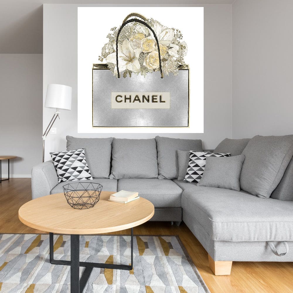 Bolsa de plata con ramo floral - Madeline Blake
