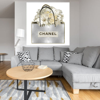 Bolsa de plata con ramo floral - Madeline Blake
