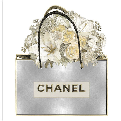 Bolsa de plata con ramo floral - Madeline Blake