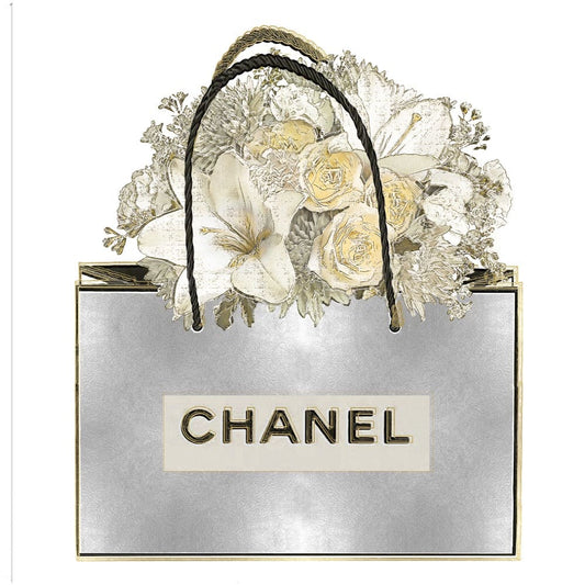 Bolsa de plata con ramo floral - Madeline Blake