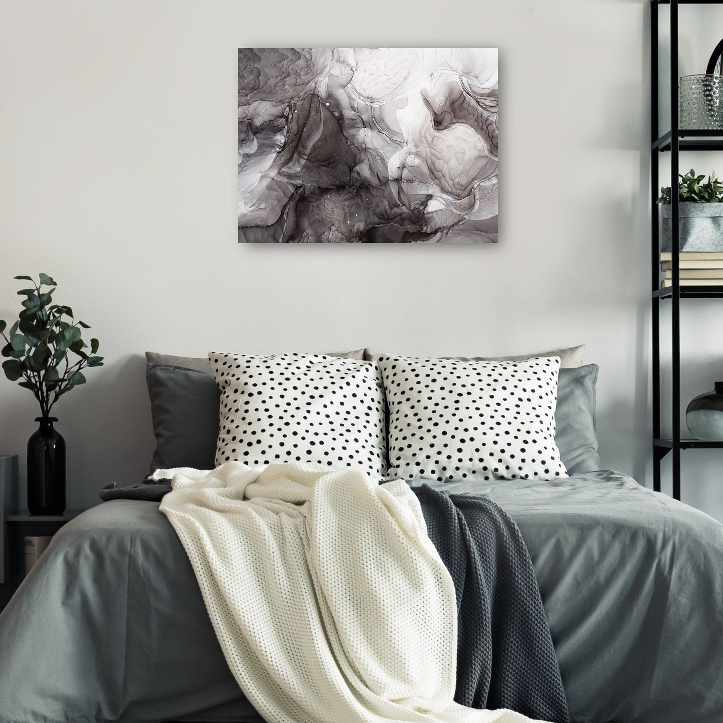 Pliegues de raso plateado - DP Gallery