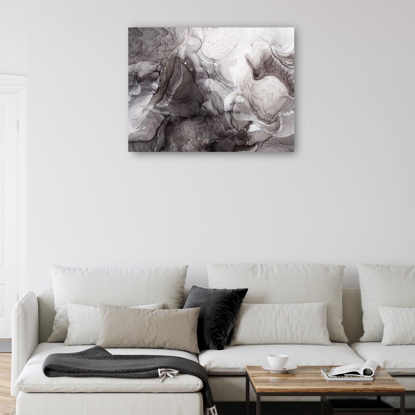 Pliegues de raso plateado - DP Gallery