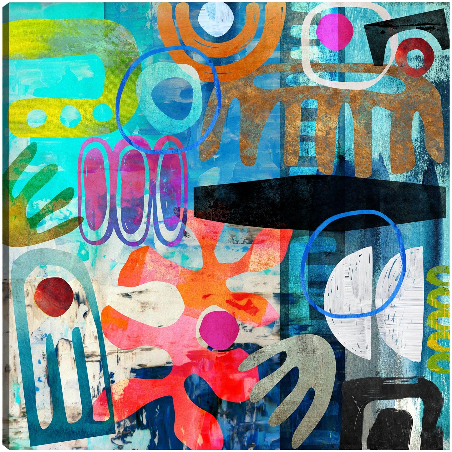 Azul abstracto tribal - Nikki Chu