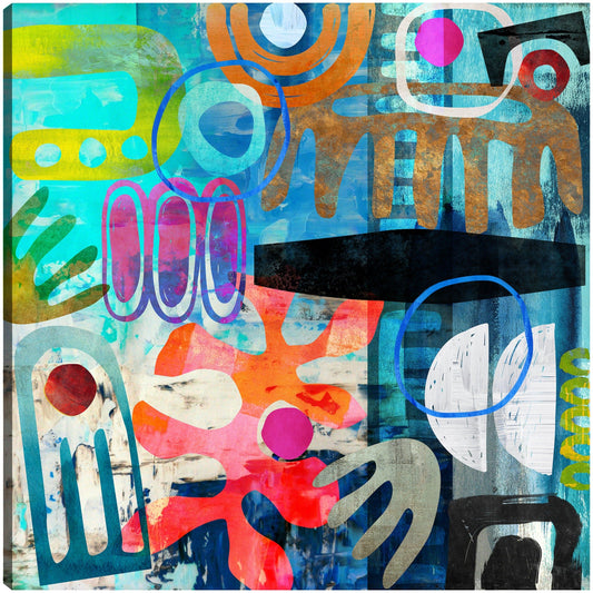 Azul abstracto tribal - Nikki Chu