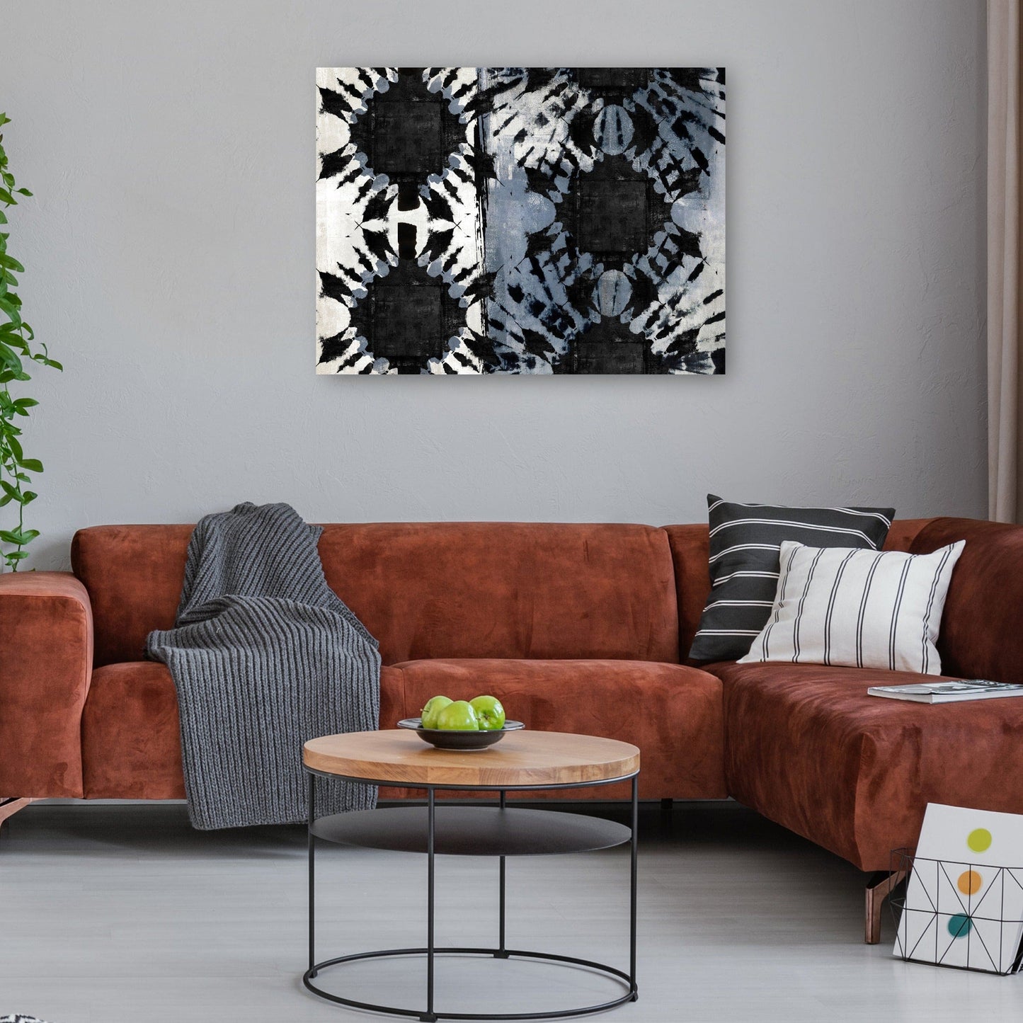 Flor Tribal Azul Horizontal - Nikki Chu