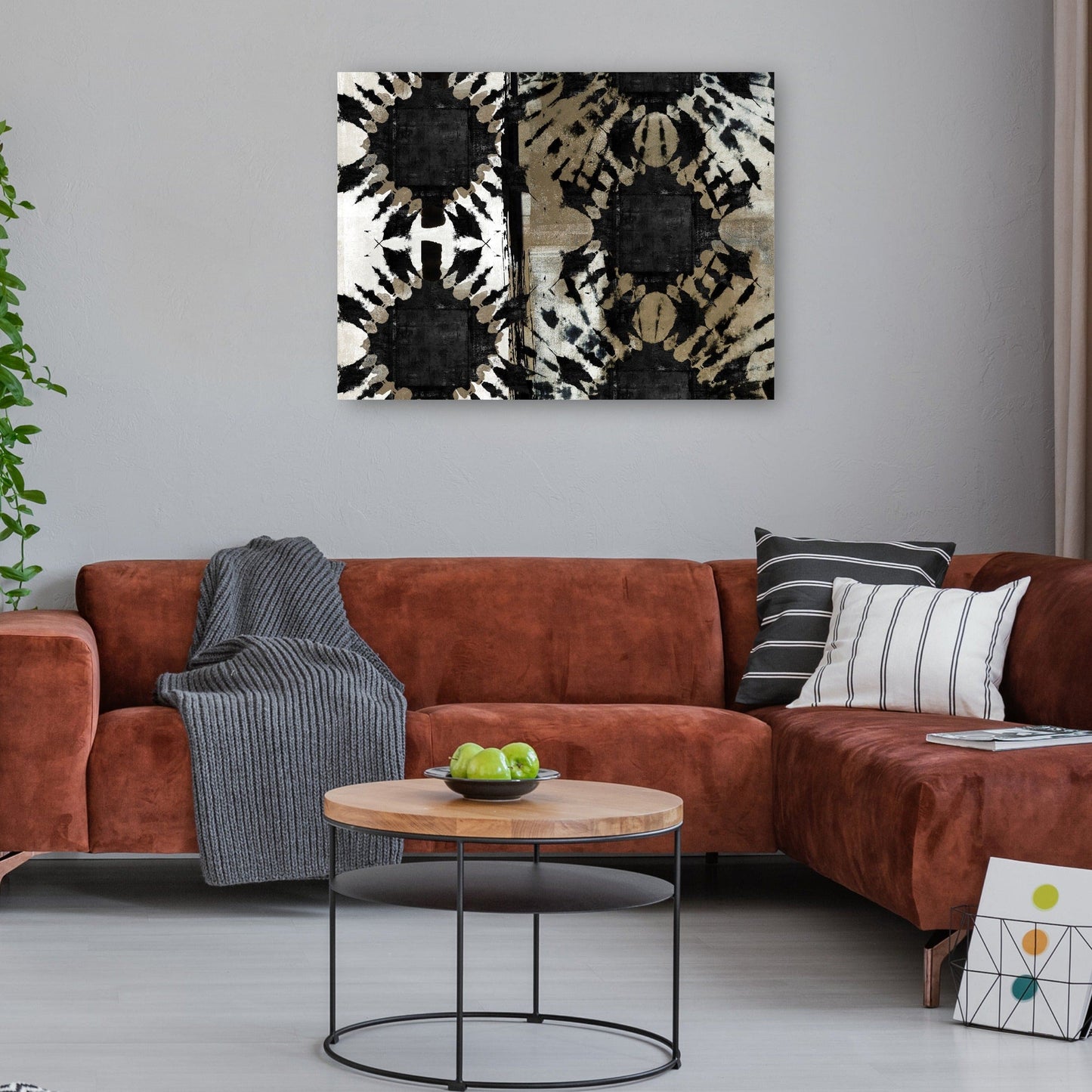 Tribal Flor Neutral Horizontal - Nikki Chu