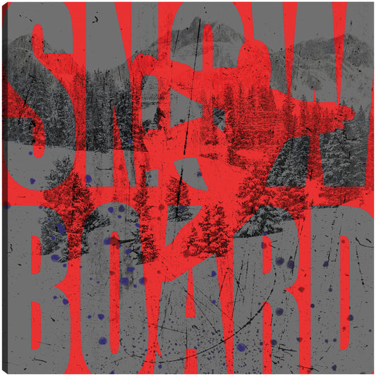Tabla de collage de palabras Extreme Snowboarder - LightBoxJournal