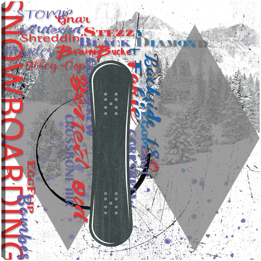 Collage de palabras de Snowboarder Extreme - LightBoxJournal