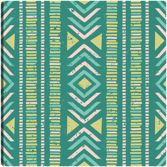Patrón de tango tribal verde azulado - DP Gallery
