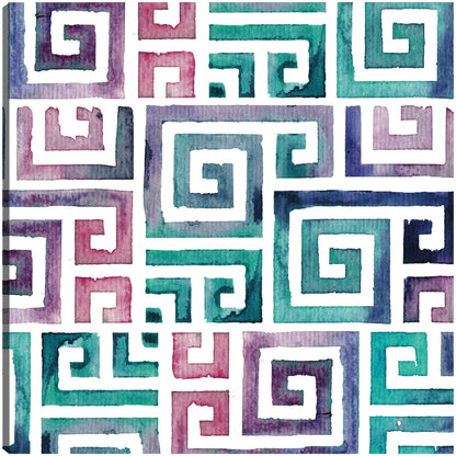 Laberinto tribal verde azulado - DP Gallery