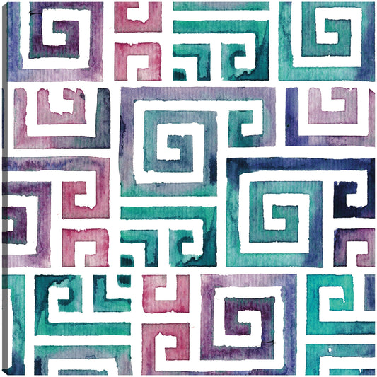 Laberinto tribal verde azulado - DP Gallery