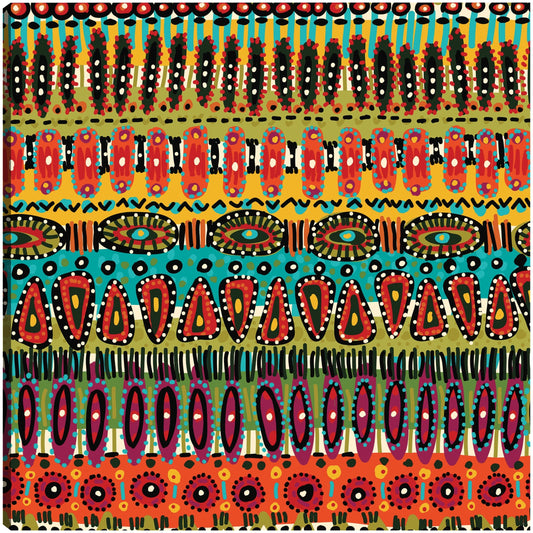 Patrón tribal de puntos exóticos - DP Gallery