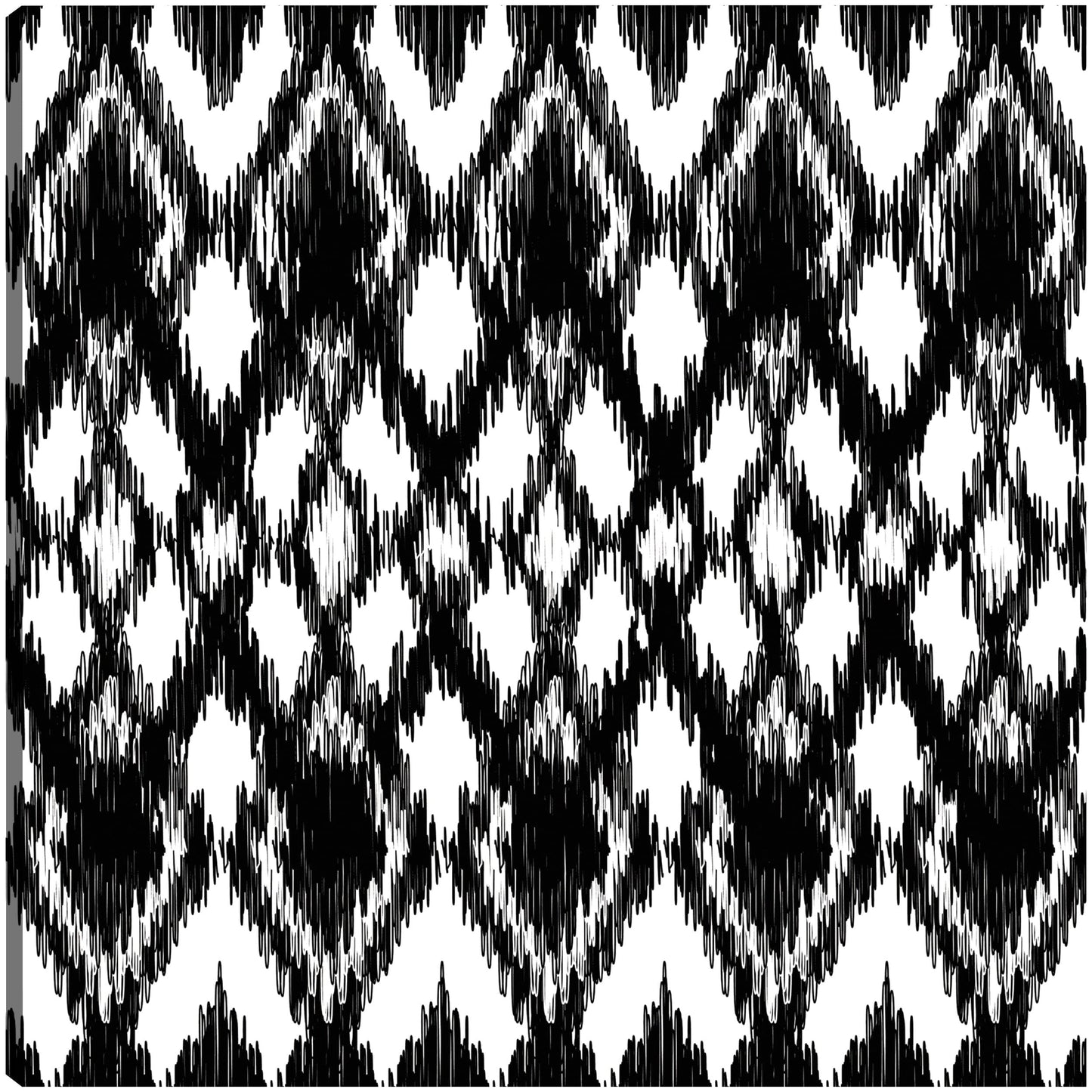 Patrón Ikat de enrejado negro - DP Gallery